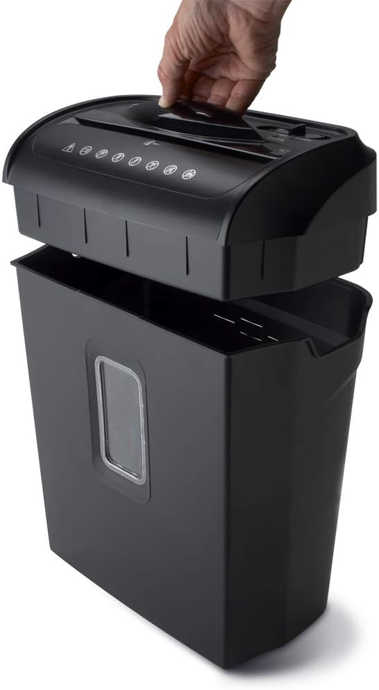 Aurora AU608MB High-Security 6-Sheet Micro-Cut Paper Credit Card Shredder with 3.5-Gallon Wastebasket, 4-Minute Continuous Running Time, Security Level P-4