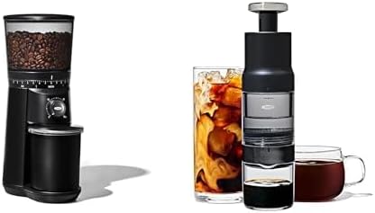 OXO Brew Conical Burr Coffee Grinder, Matte Black + OXO Brew Rapid Brewer Bundle