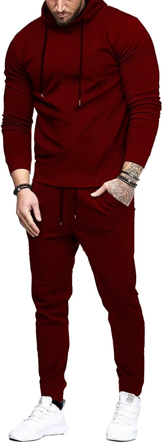 Uni Clau Men's Tracksuit 2 Piece Set Sweatsuits hoodies and Sweatpants Athletic jogging suits sets Casual